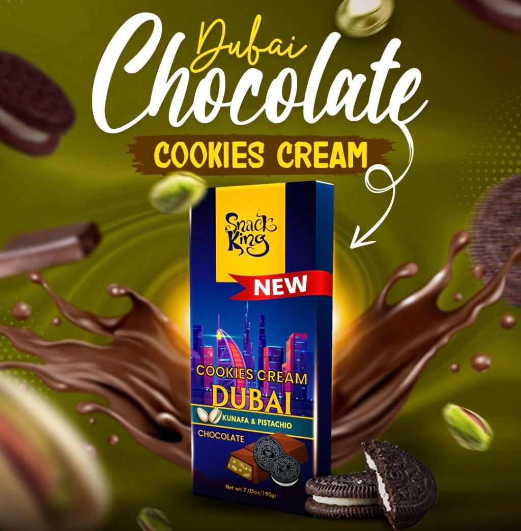 Dubai Chocolate Cookies and Cream Bar
